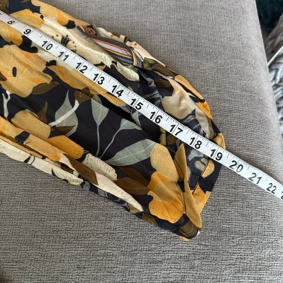 Blånk London Floral Stripe Tiered Shirt Dress Tunic Boho 3/4 Sleeve 2X Earthy - Picture 16 of 16